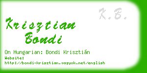 krisztian bondi business card